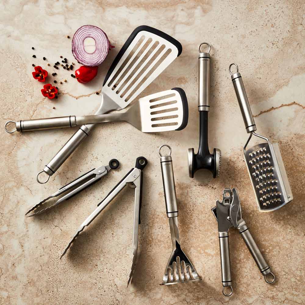 Soffritto A Series Stainless Steel Spatula with Silicone Rim