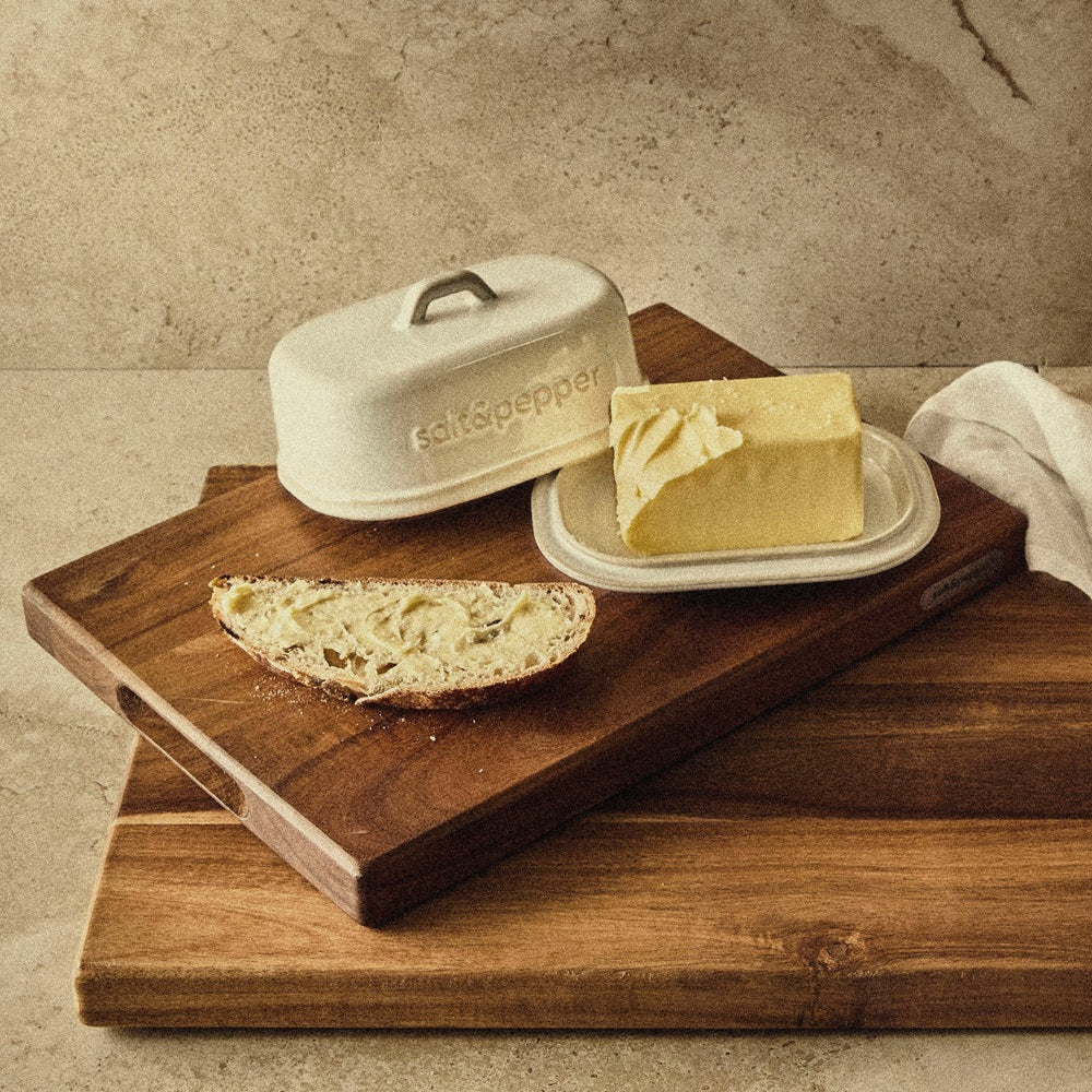 Salt & Pepper Noa Butter Dish