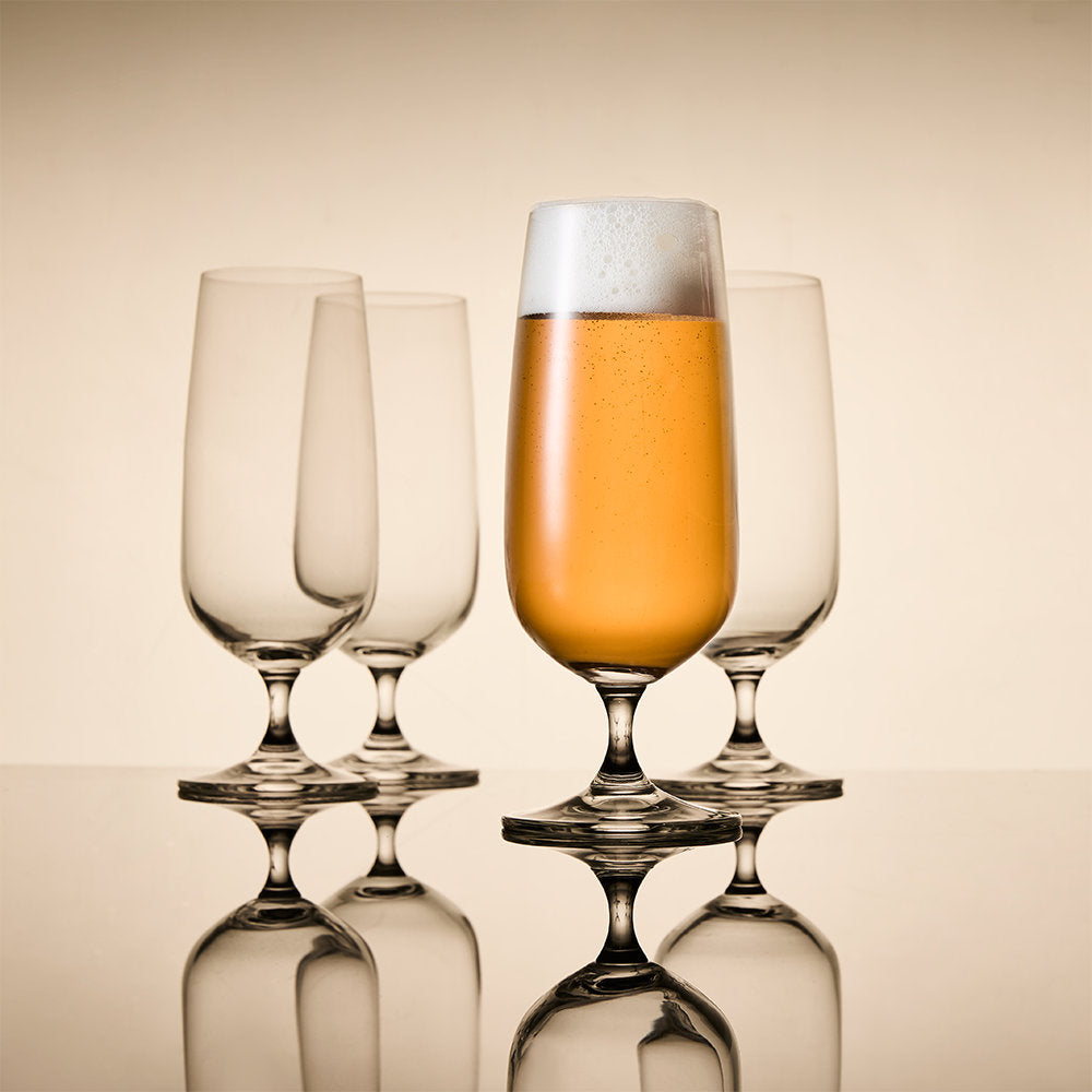 Salt & Pepper Set Of 4 Salut Pilsner Glasses 420ml