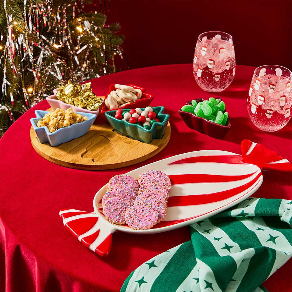 Ambrosia Santas Workshop Candy Serving Platter