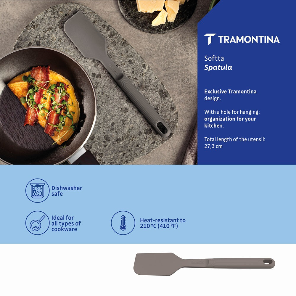 Tramontina Soffta Edge Scrape Spatula Grey