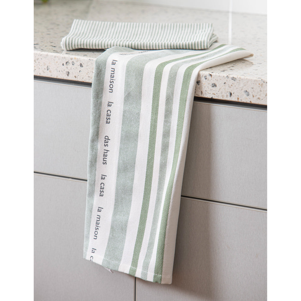 Ladelle La Casa Leaf Set Of 2 Kitchen Towels