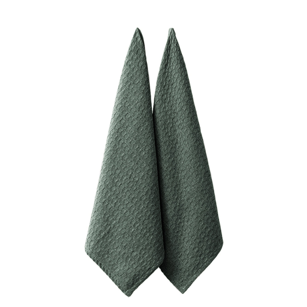 Ladelle Eco Recycled Leaf Set Of 2 Kitchen Towels
