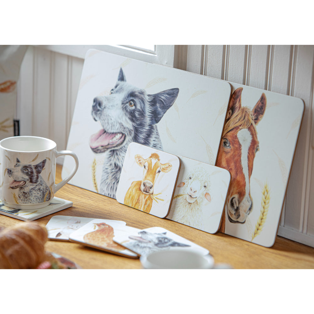 Ashdene Farmyard Faces 2 Set Of 6 Placemats