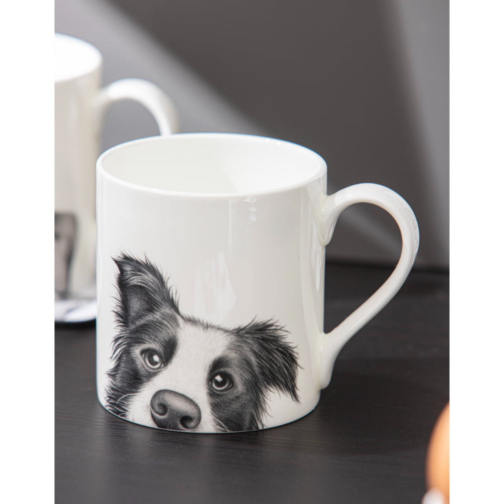 Ashdene Peeking Pups Border Collie Mug