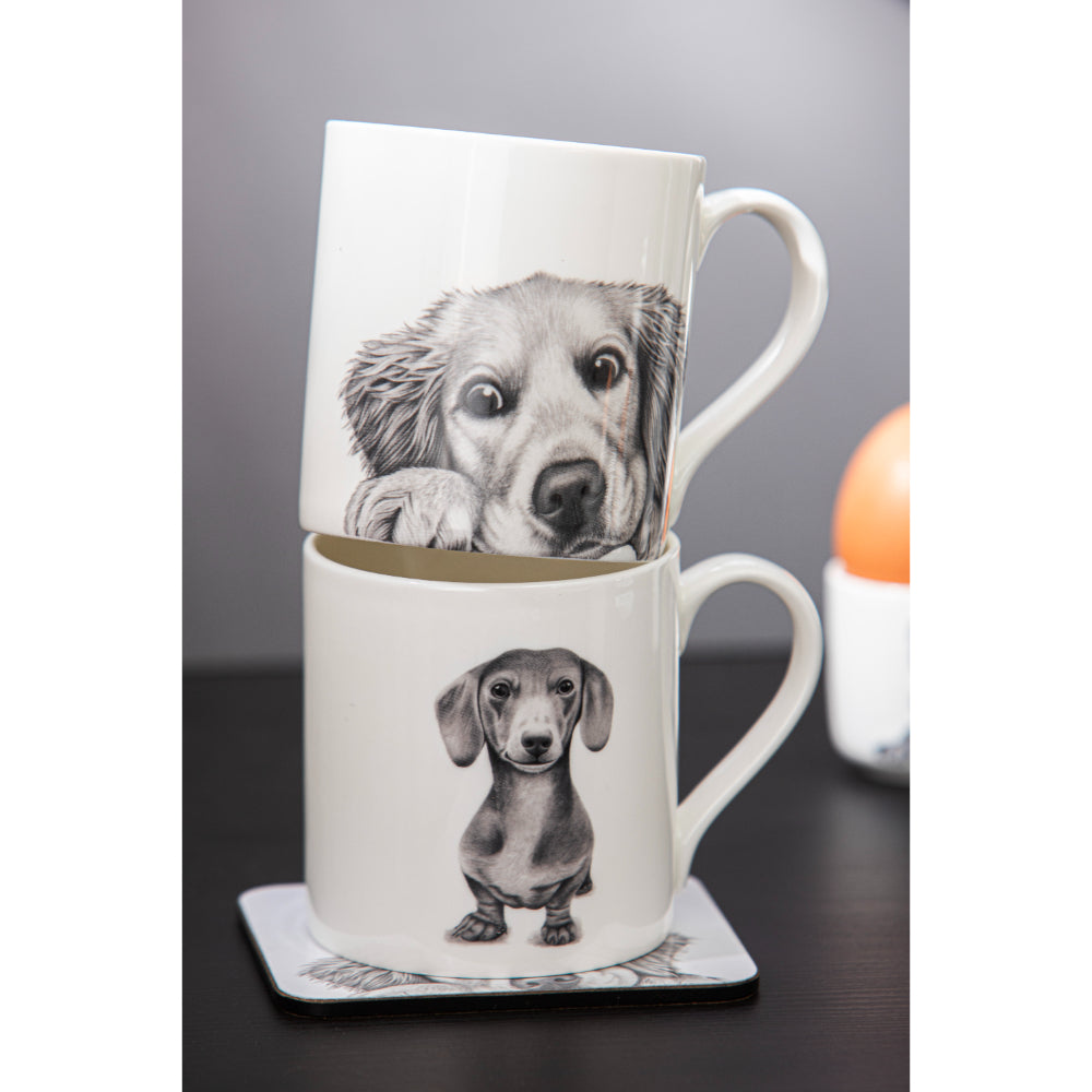 Ashdene Peeking Pups Golden Retriever Mug