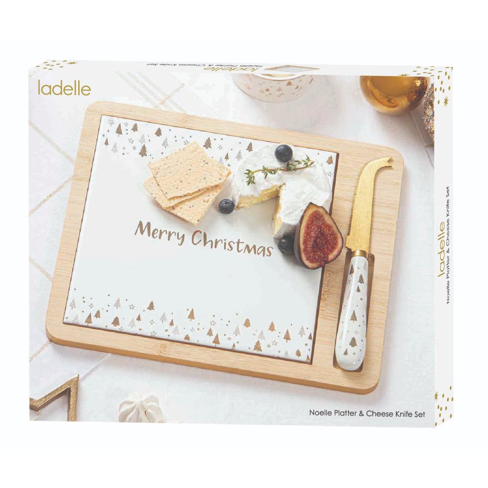 Ladelle Noelle Platter & Cheese Knife Set