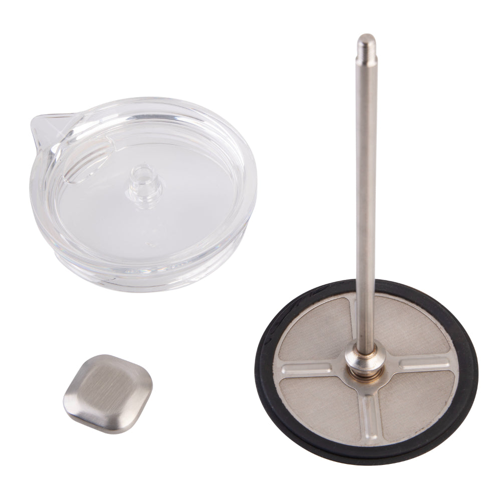 Oasis Stainless Steel Double Wall Insulated Coffee Press 8 Cup Alabaster