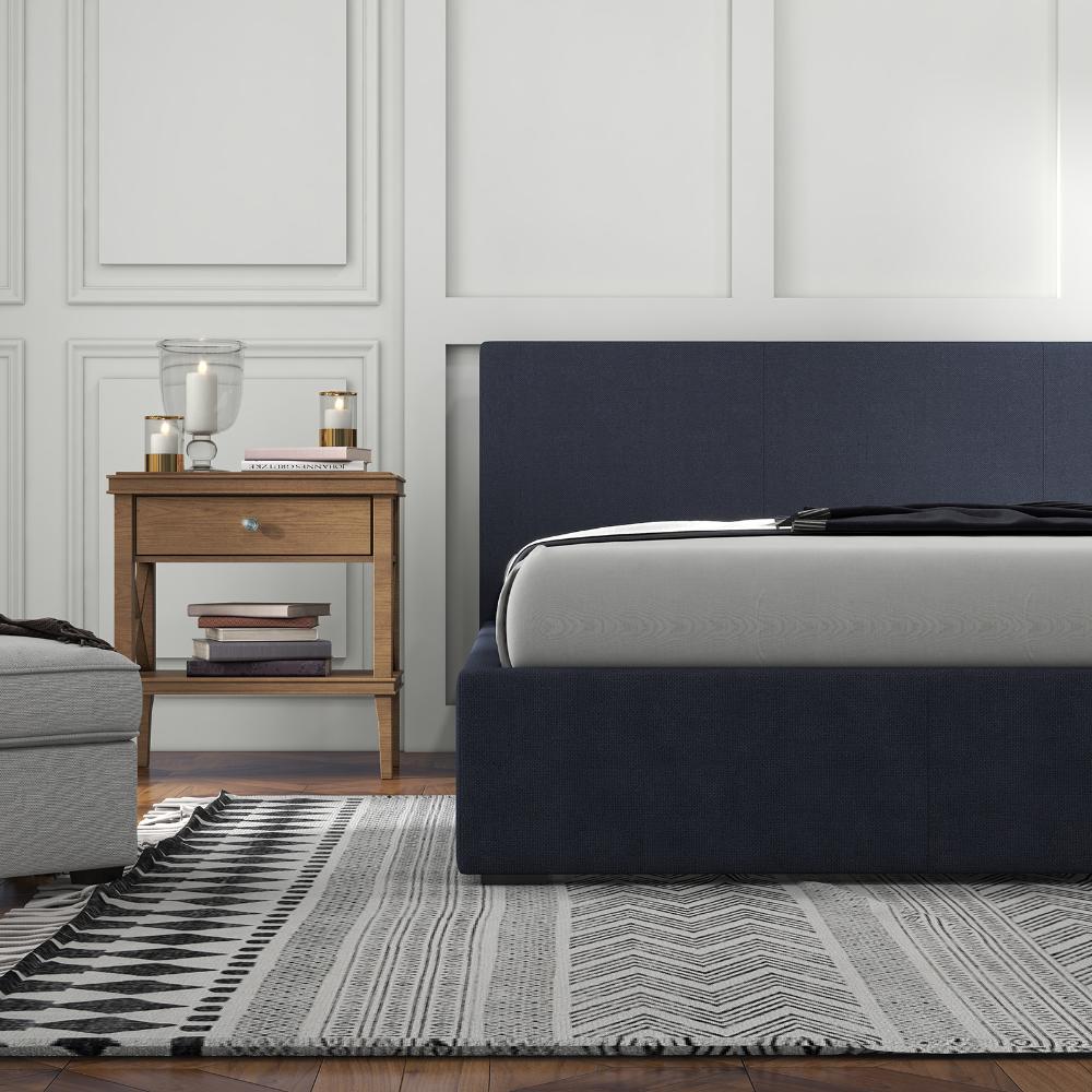 Milano Decor Luxury Gas Lift Bed With Headboard Charcoal