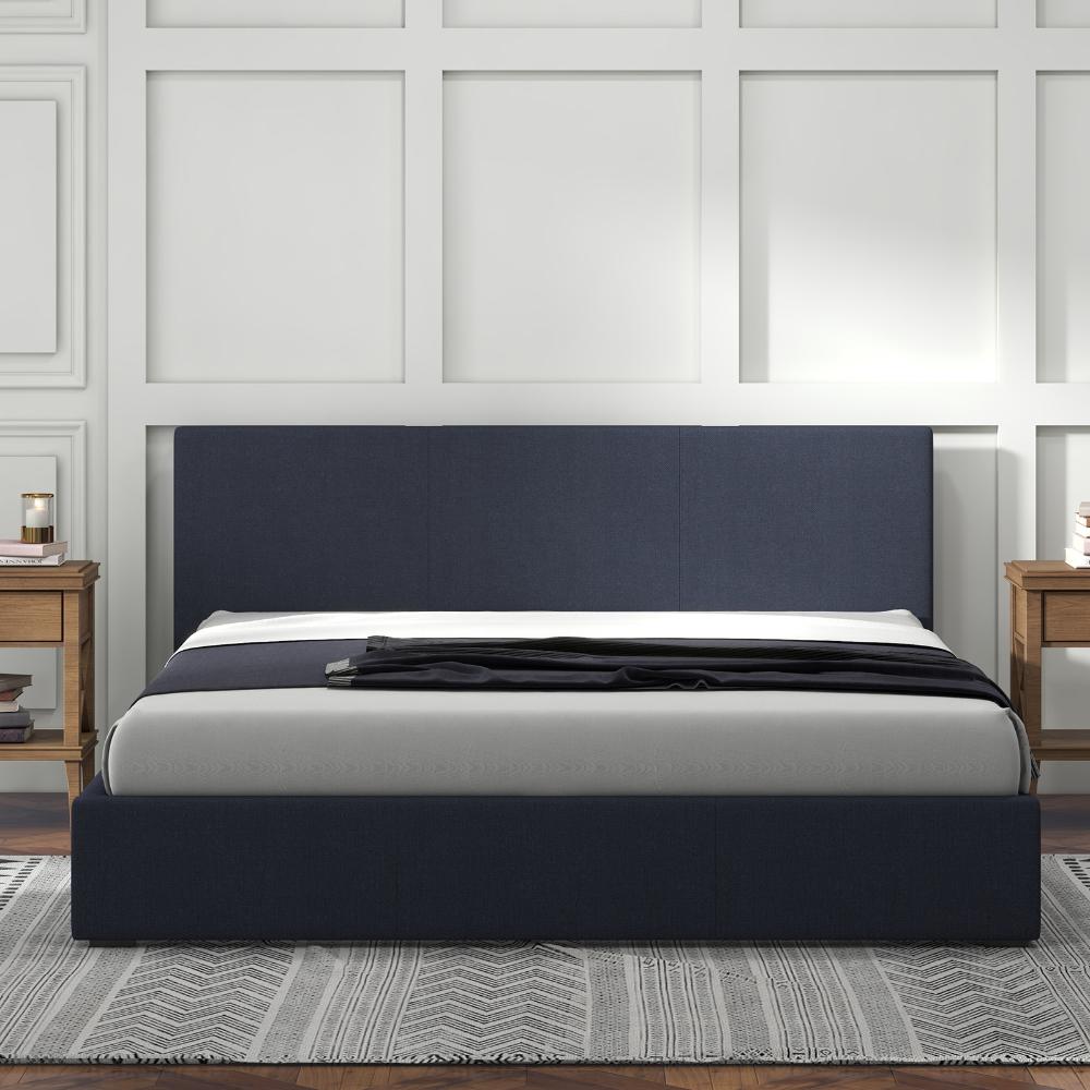 Milano Decor Luxury Gas Lift Bed With Headboard Charcoal