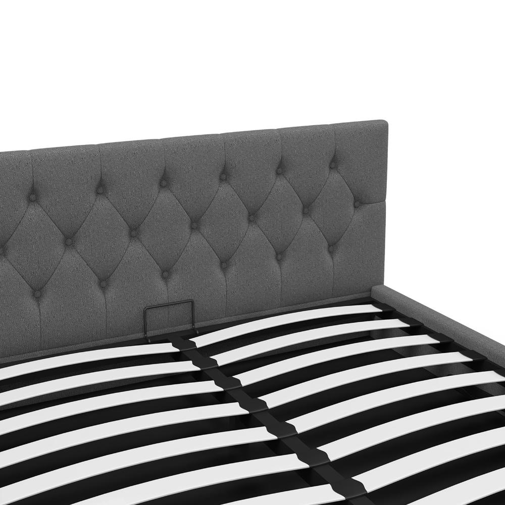 Milano Decor Capri Luxury Gas Lift Bed With Headboard Grey