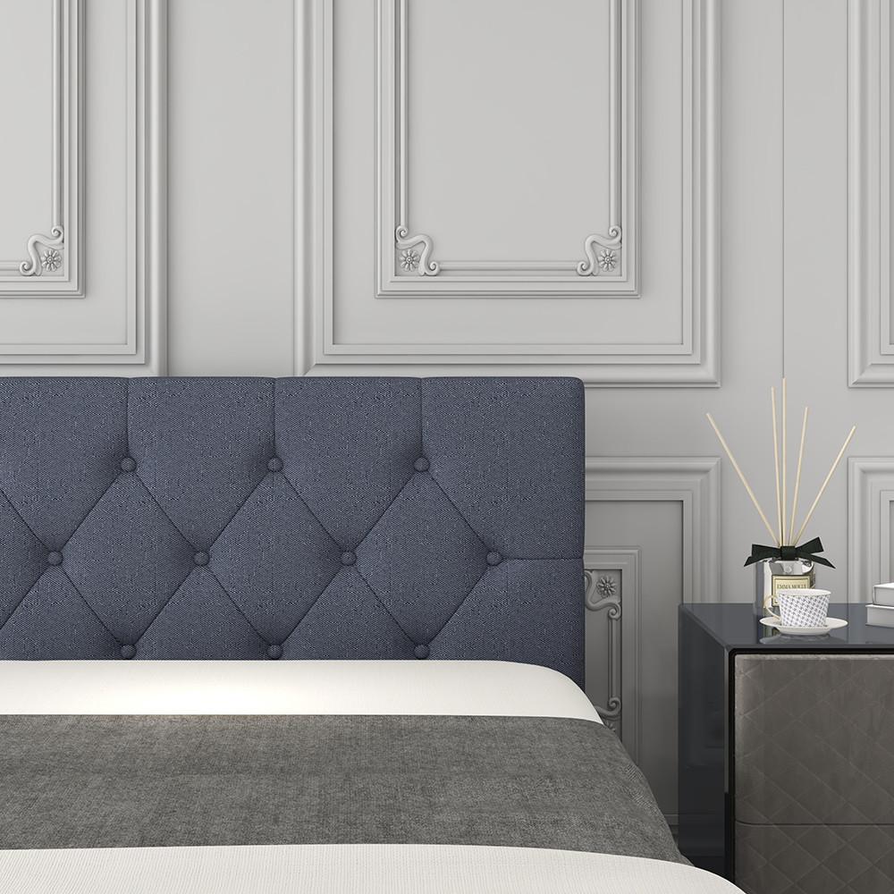 Milano Decor Capri Luxury Gas Lift Bed With Headboard Charcoal