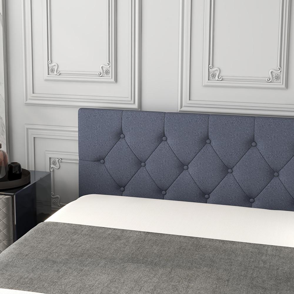 Milano Decor Capri Luxury Gas Lift Bed With Headboard Charcoal