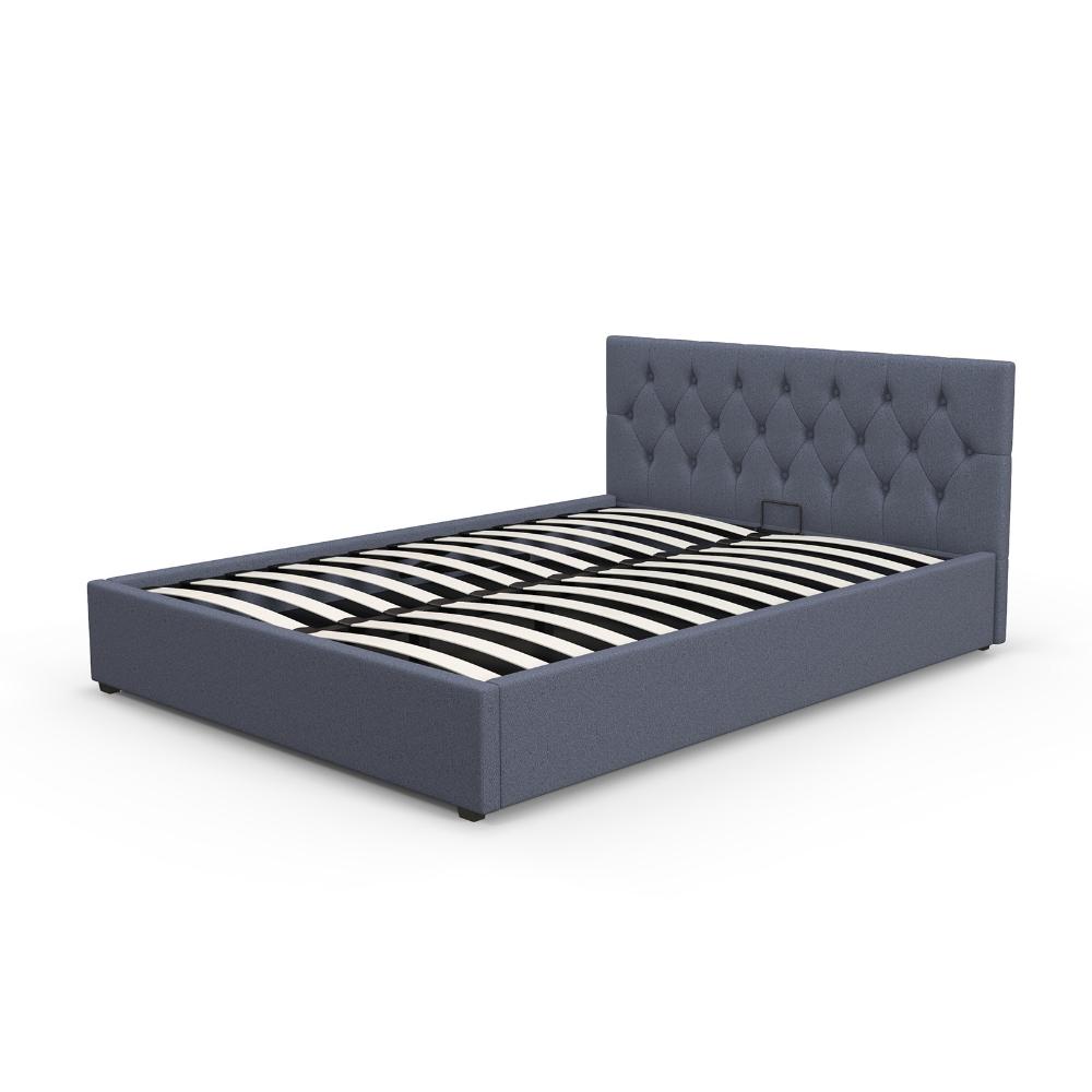 Milano Decor Capri Luxury Gas Lift Bed With Headboard Charcoal