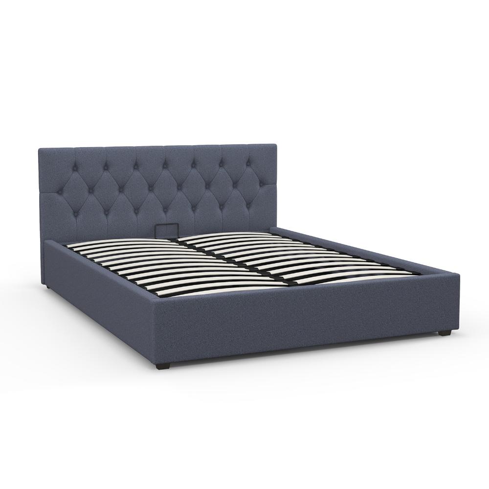 Milano Decor Capri Luxury Gas Lift Bed With Headboard Charcoal