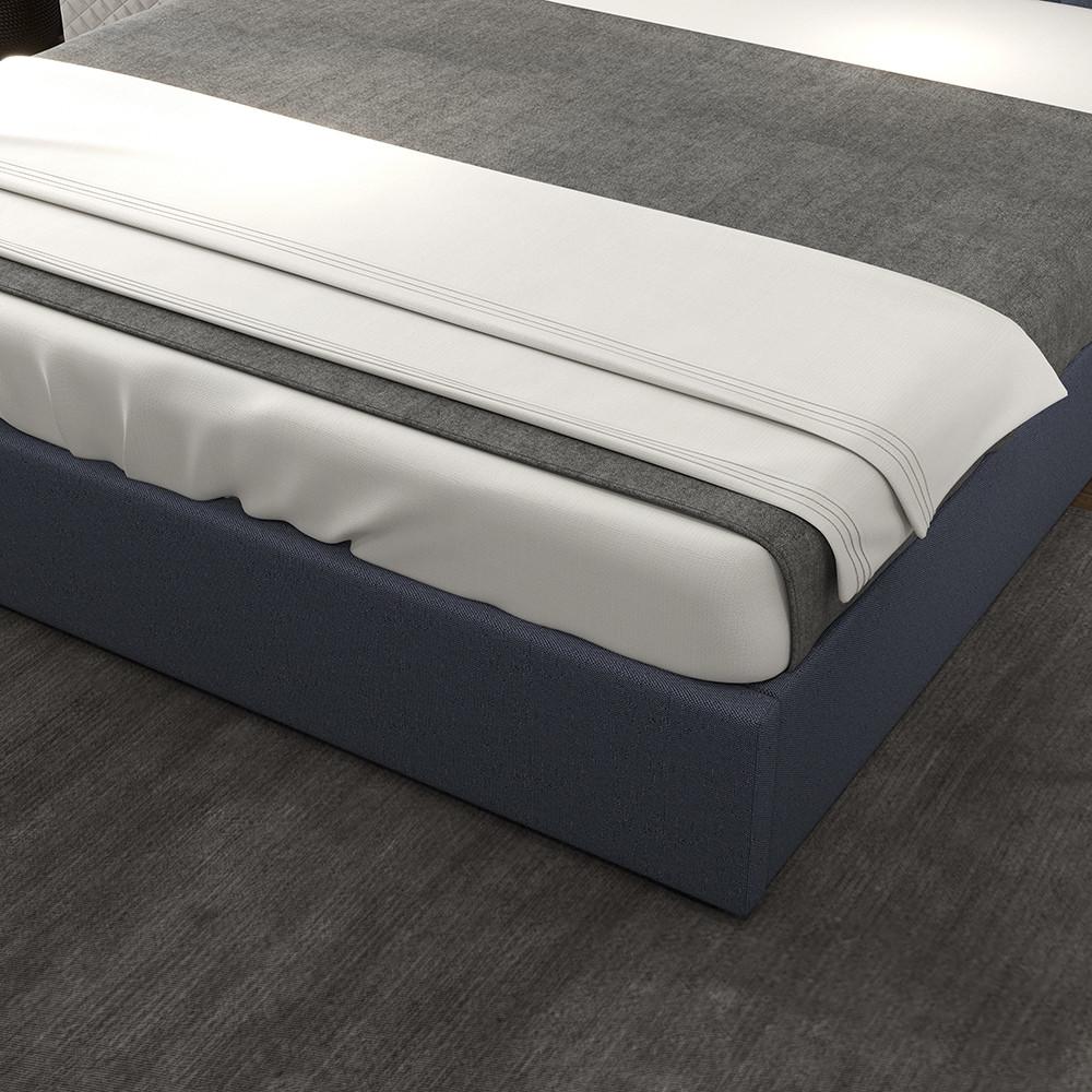 Milano Decor Capri Luxury Gas Lift Bed With Headboard Charcoal