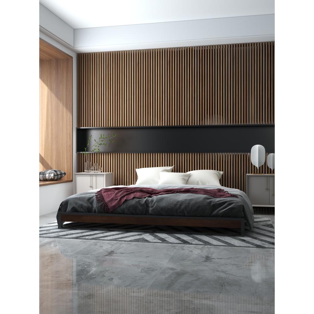 Milano Decor Sorrento Metal And Wood Bed Base Single