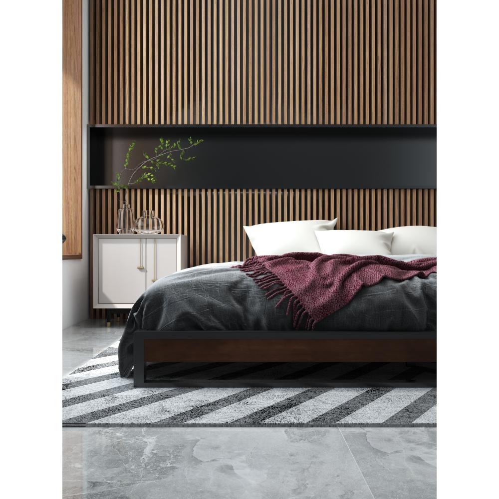 Milano Decor Sorrento Metal And Wood Bed Base Single