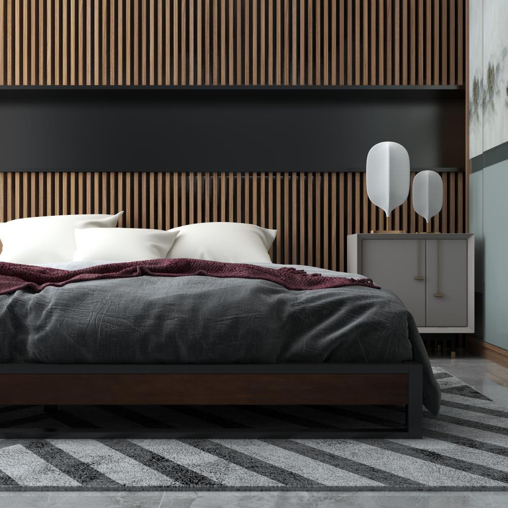 Milano Decor Sorrento Metal And Wood Bed Base Single