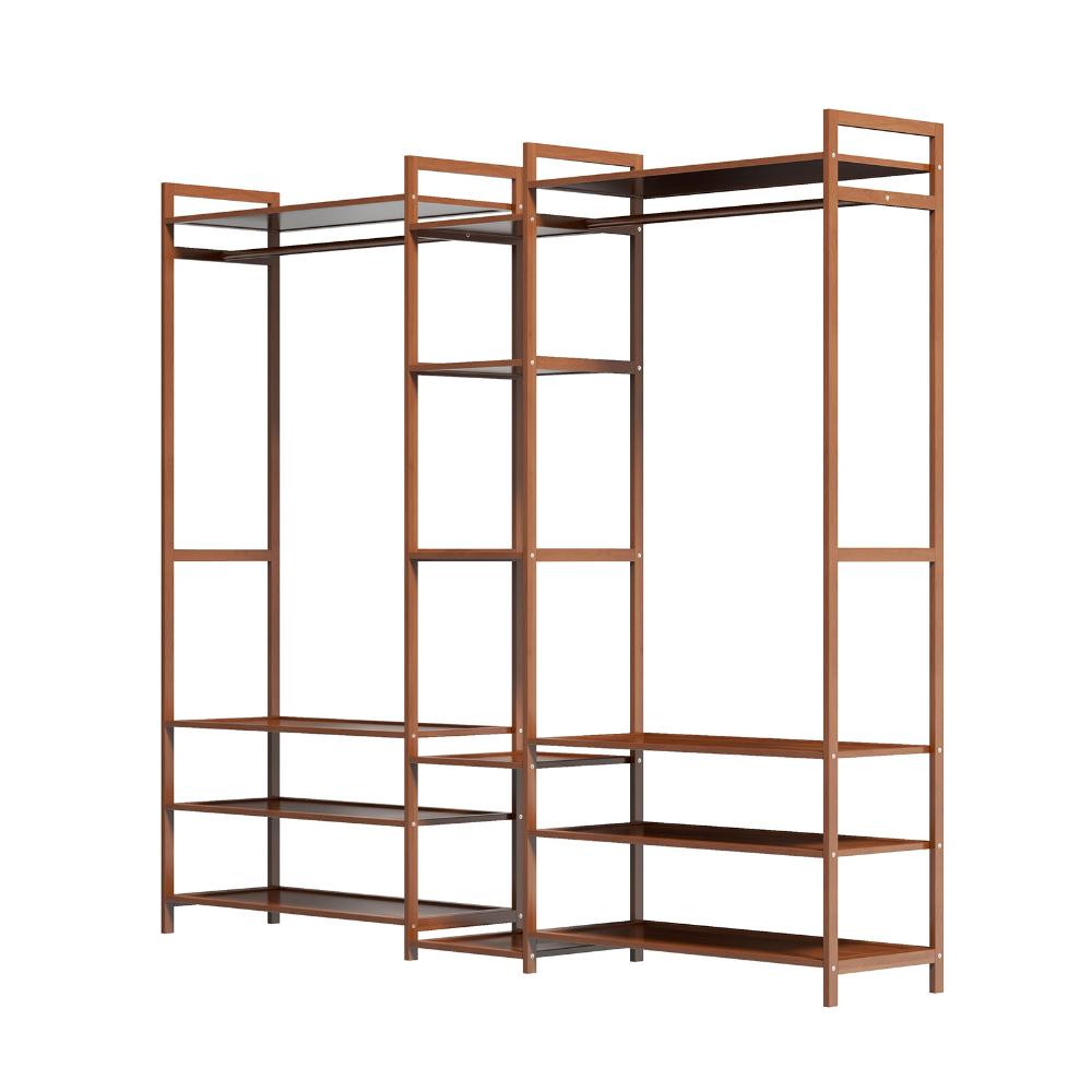 Milano Decor Multifunctional Bamboo Clothes Rack Brown