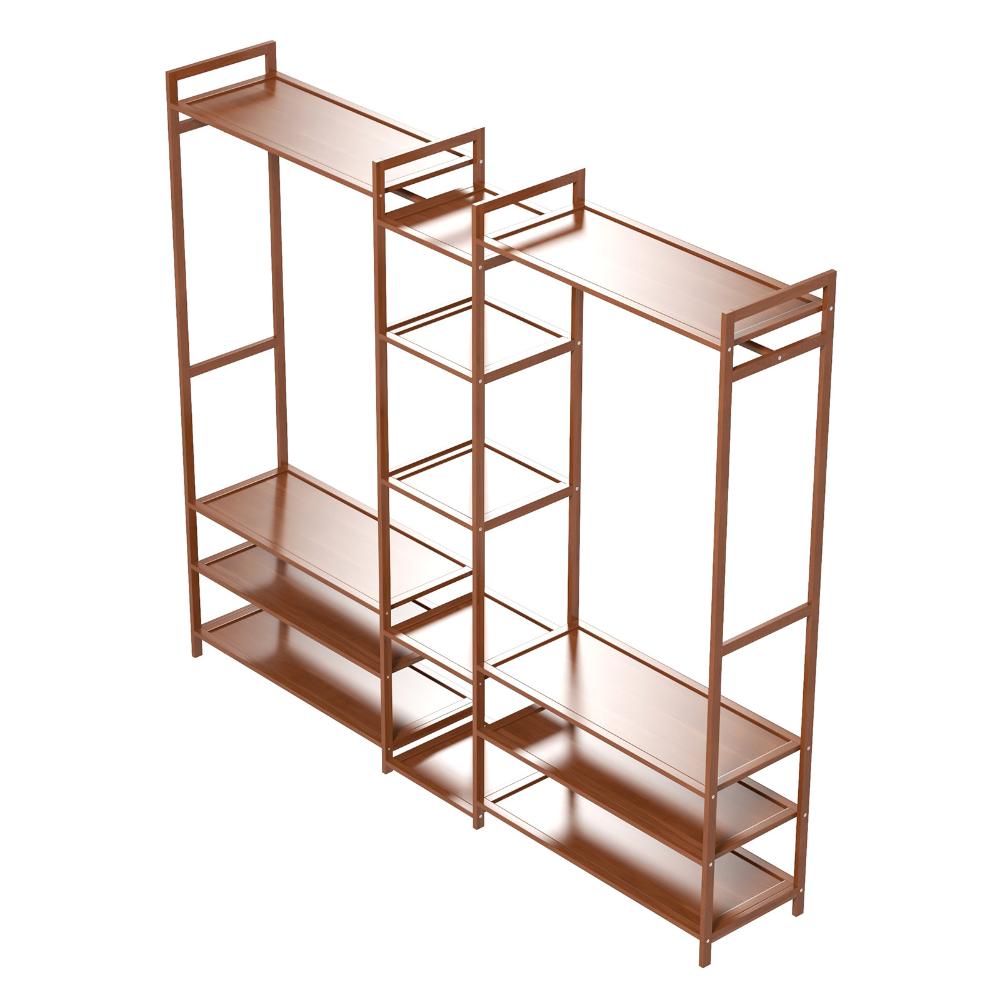 Milano Decor Multifunctional Bamboo Clothes Rack Brown