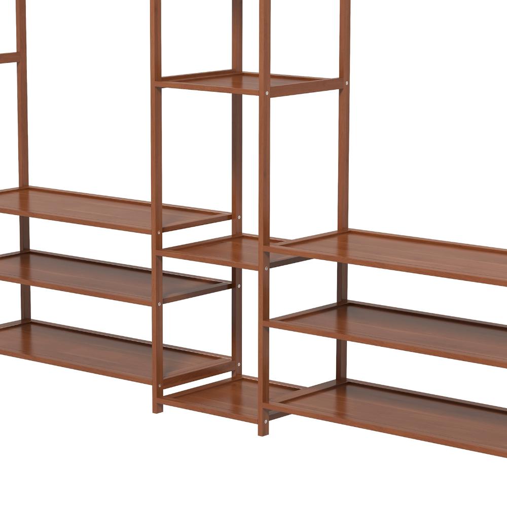 Milano Decor Multifunctional Bamboo Clothes Rack Brown