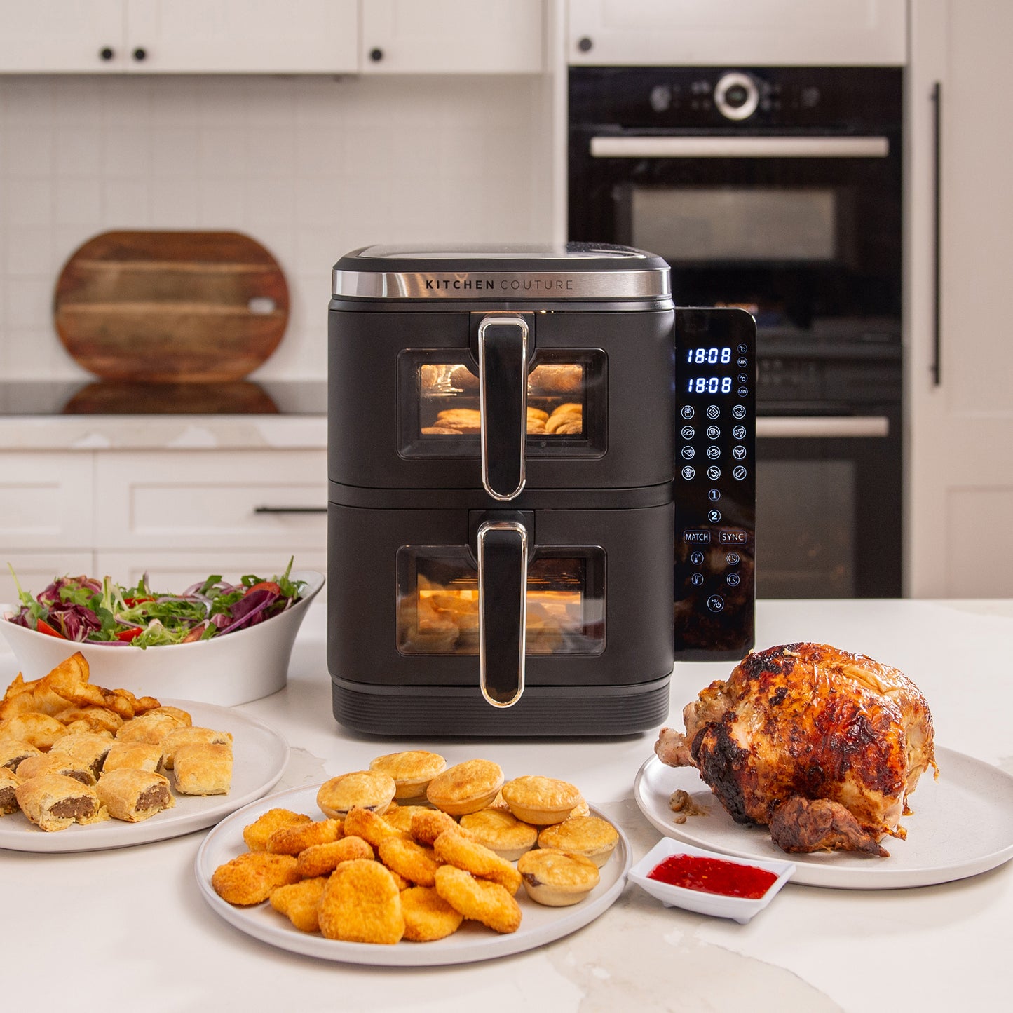 Kitchen Couture Clear View Vertex Dual Draw Air Fryer 11L