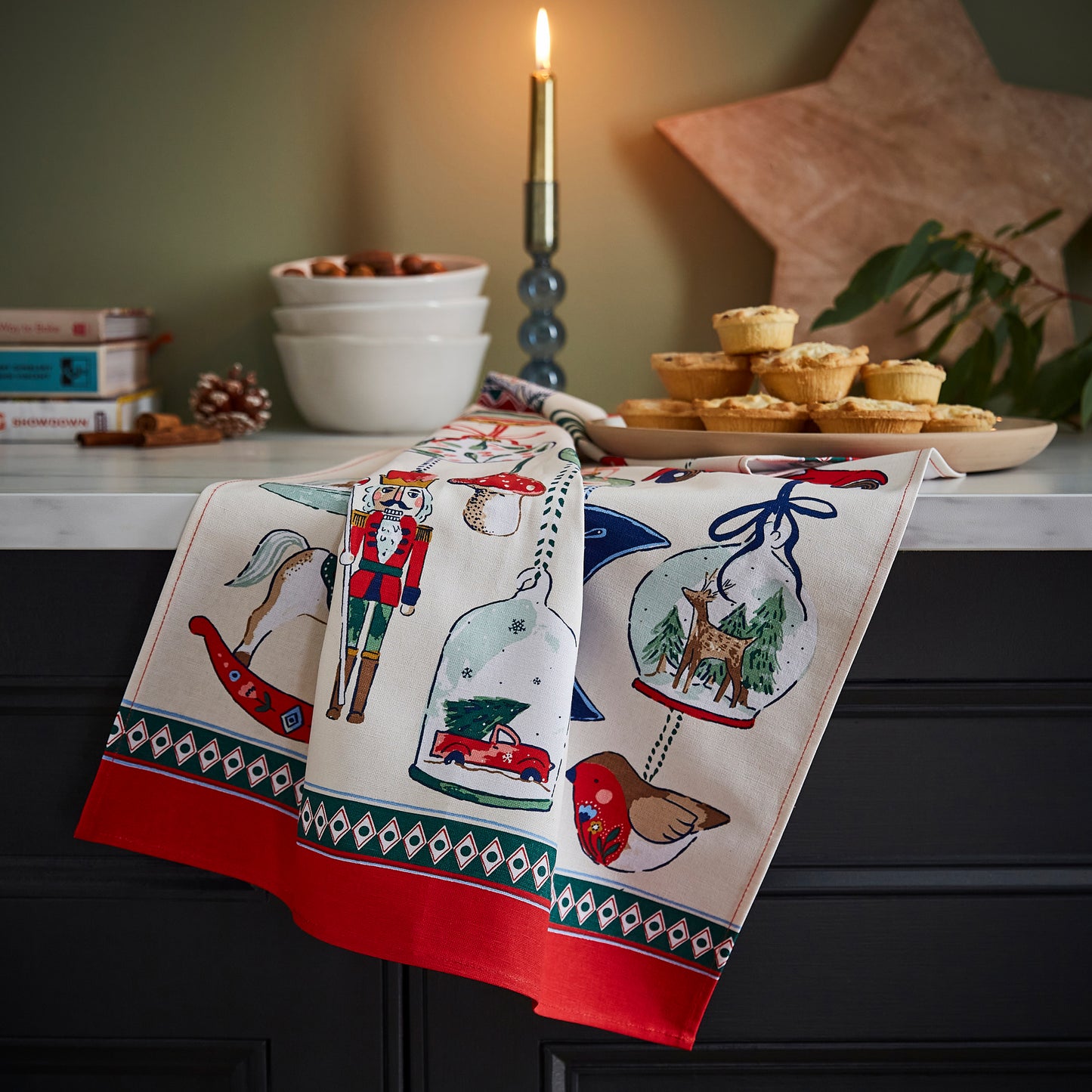 Ulster Weavers Christmas Ornaments Tea Towel