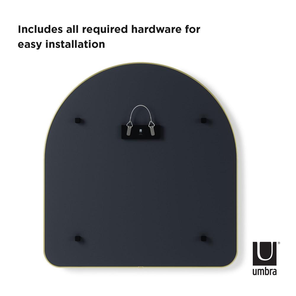 Umbra Hubba Arched Mirror Brass