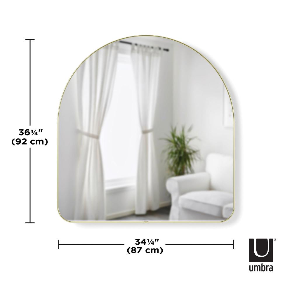 Umbra Hubba Arched Mirror Brass