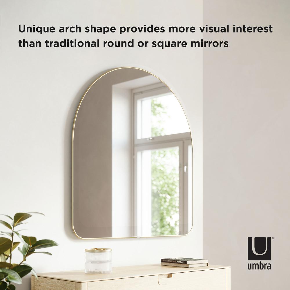 Umbra Hubba Arched Mirror Brass