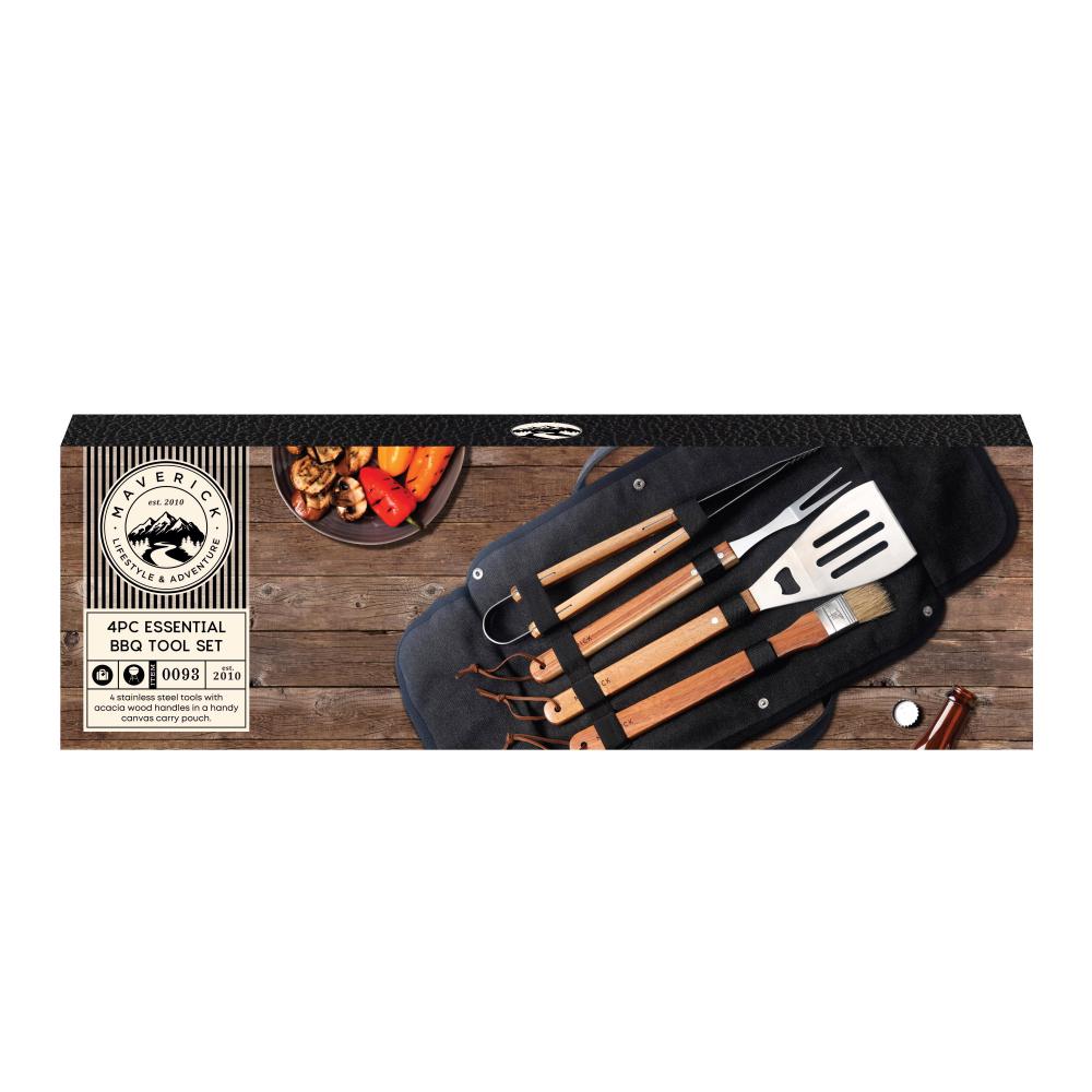 Maverick 4 Piece Bbq Tool Set With Carry Bag
