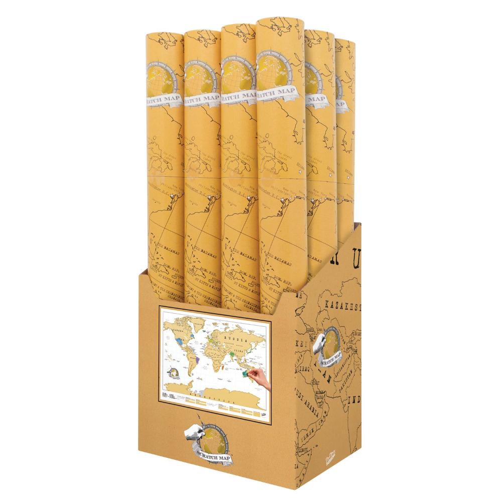 Luckies 12 Pieces Scratch Map