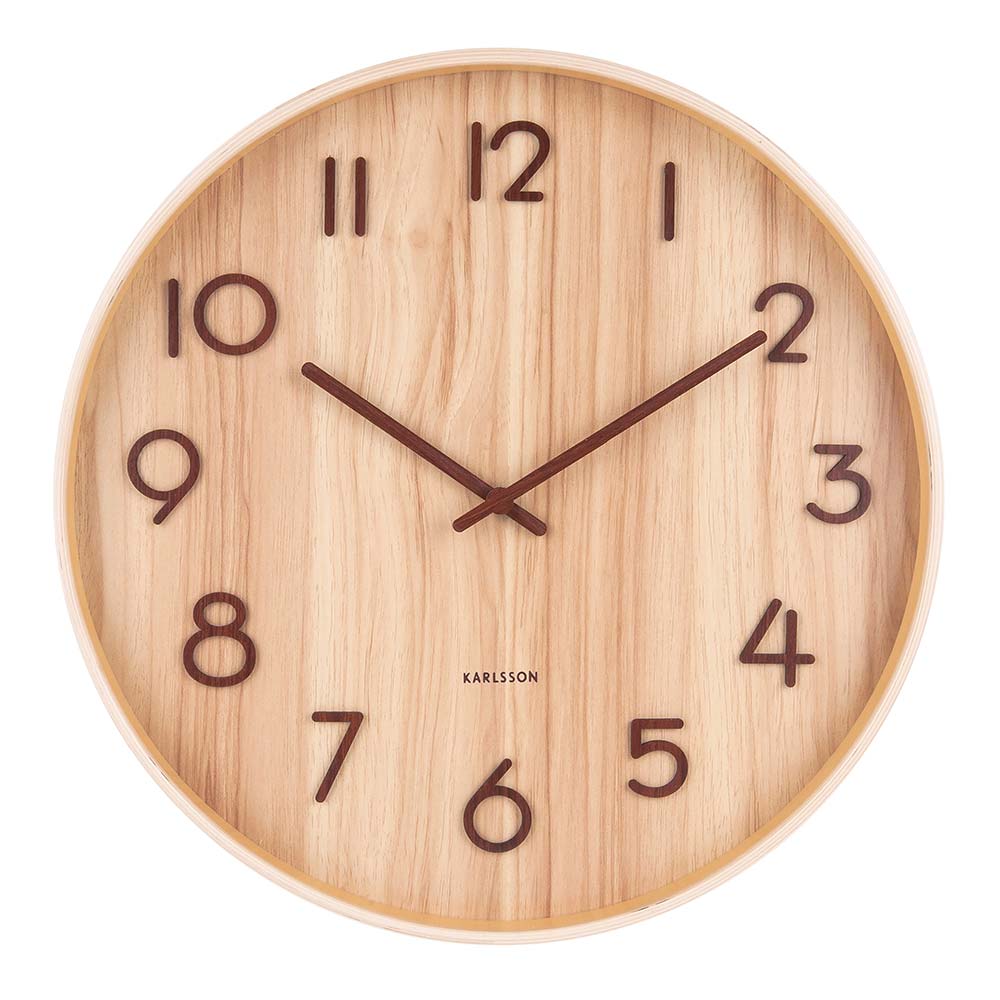 Karlsson Light Basswood Wall Clock Natural at House