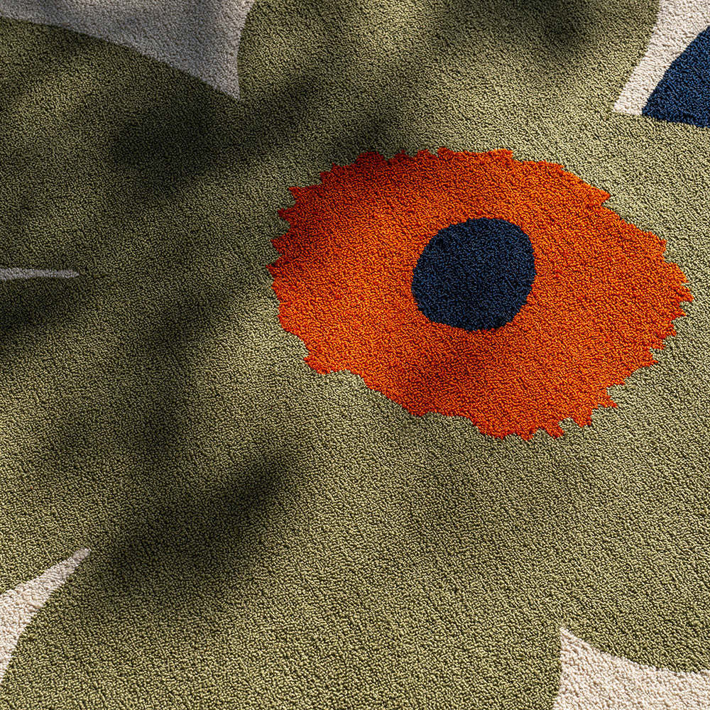 Marimekko Unikko Anniversary Outdoor Rug Dusty Green