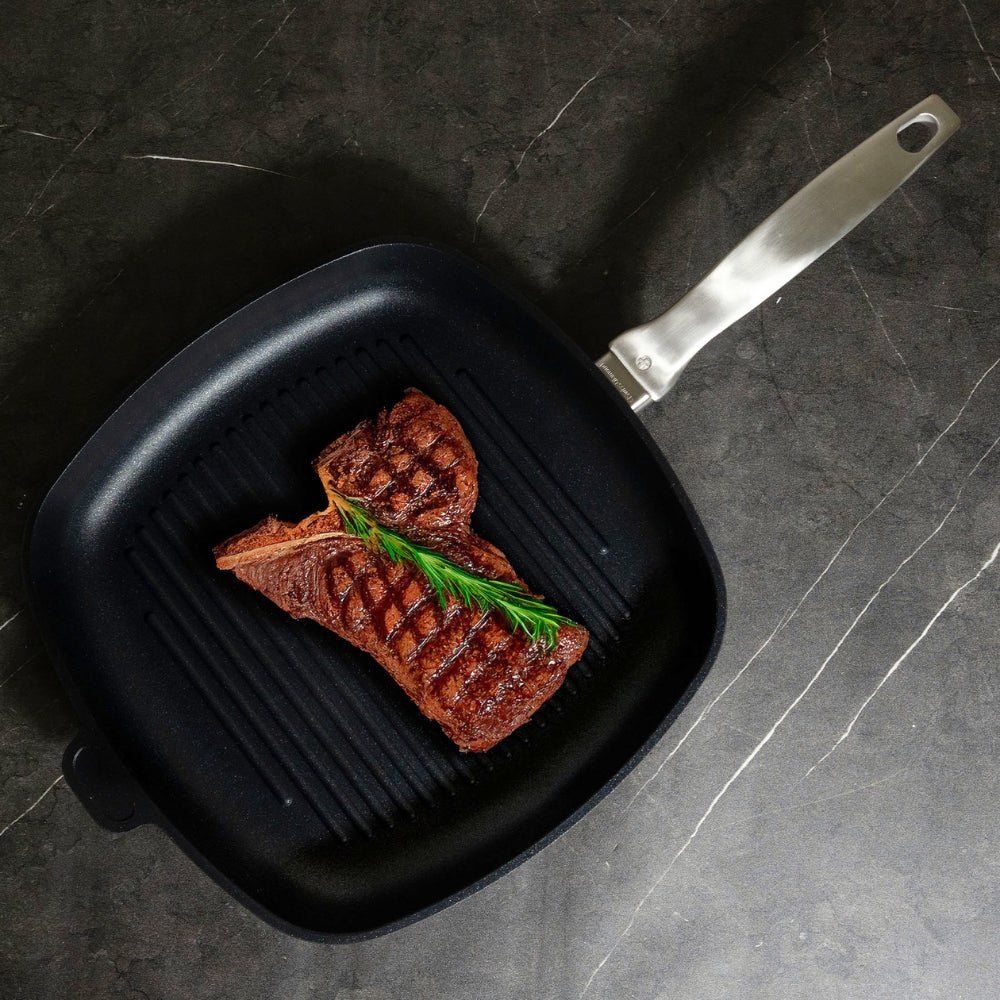 Swiss Diamond CXD Induction 28cm Frypan & Square Grill Pan