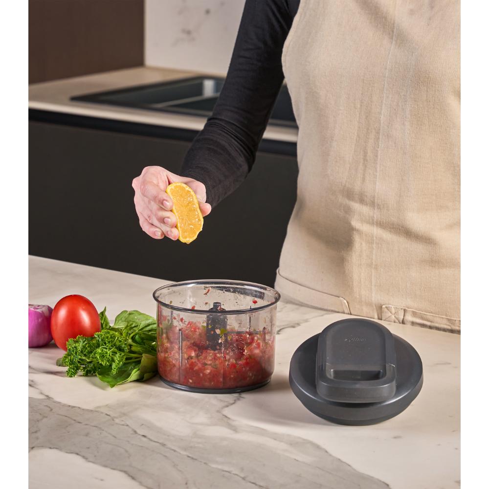 Zyliss Easy Pull Food Processor Grey