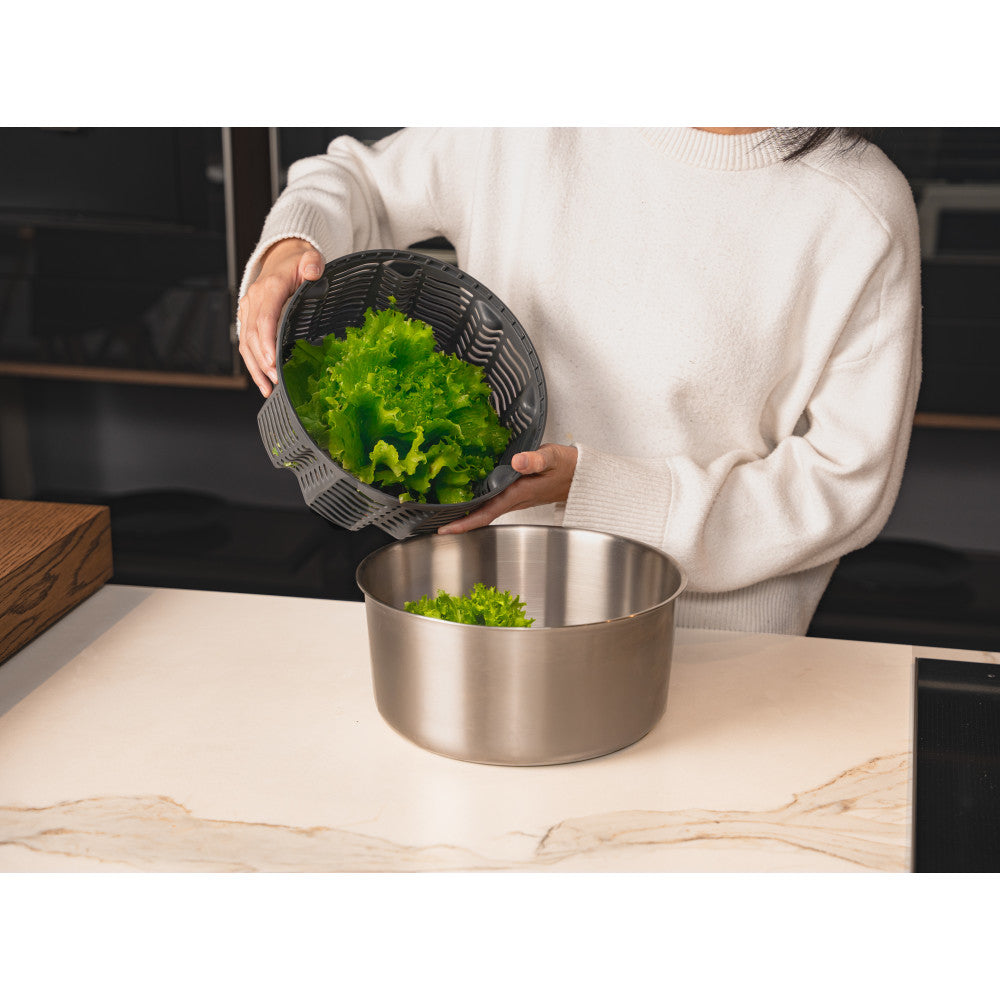 Zyliss Easy Spin Stainless Steel Salad Spinner Large