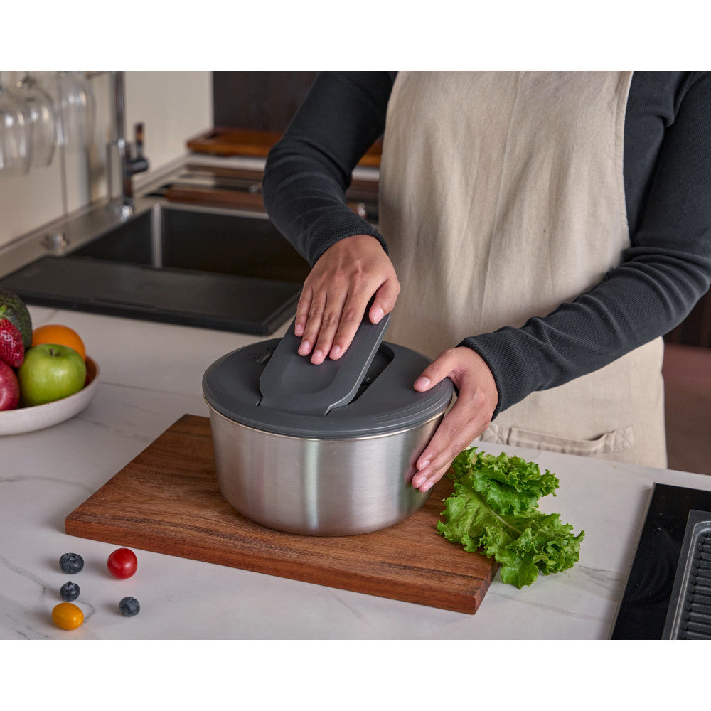 Zyliss Swift Dry Stainless Steel Salad Spinner Small