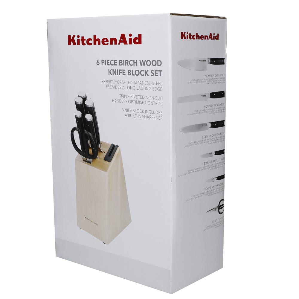 KitchenAid 6 Piece Knife Set With Sharpener