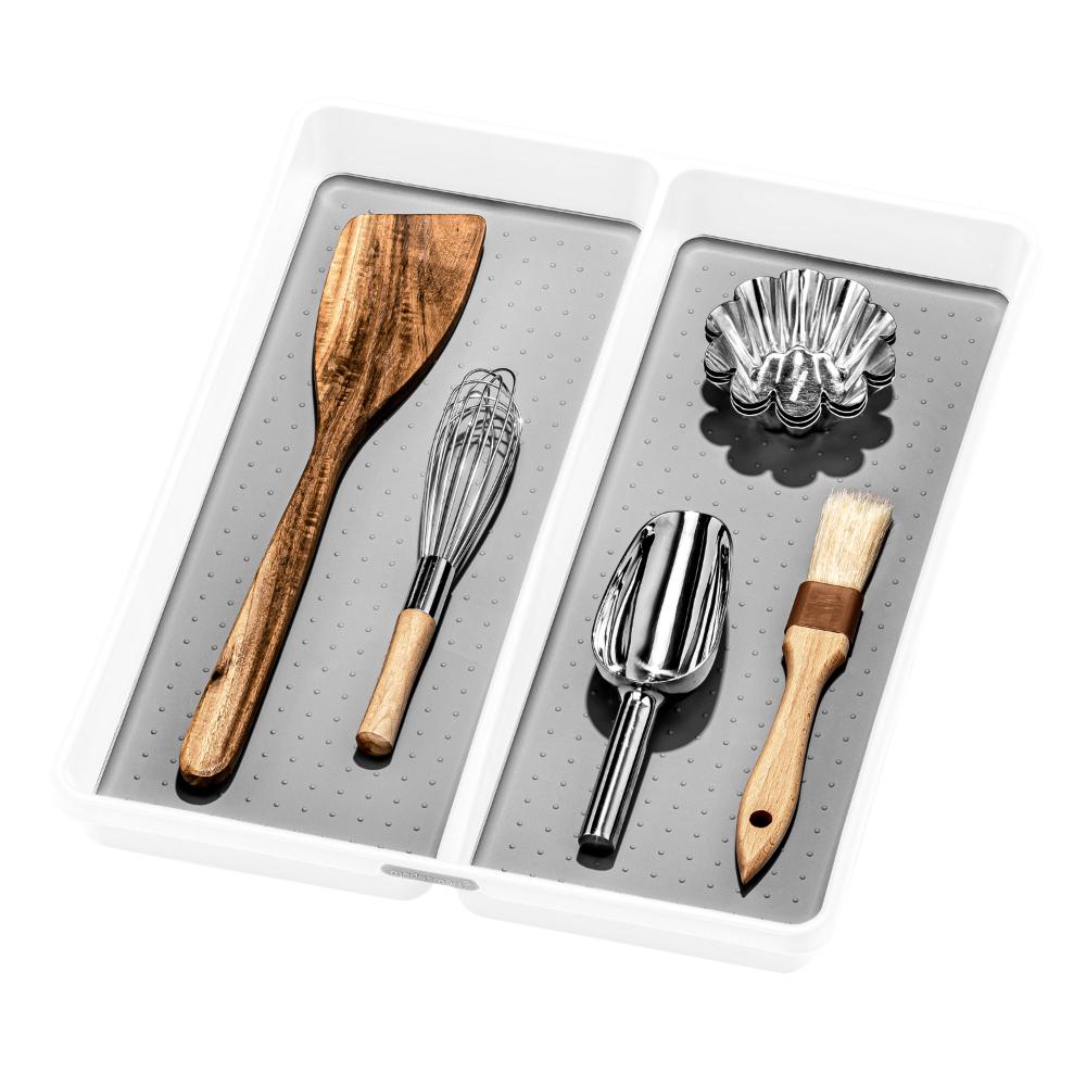 madesmart Large 2 Compartment Utensil Tray