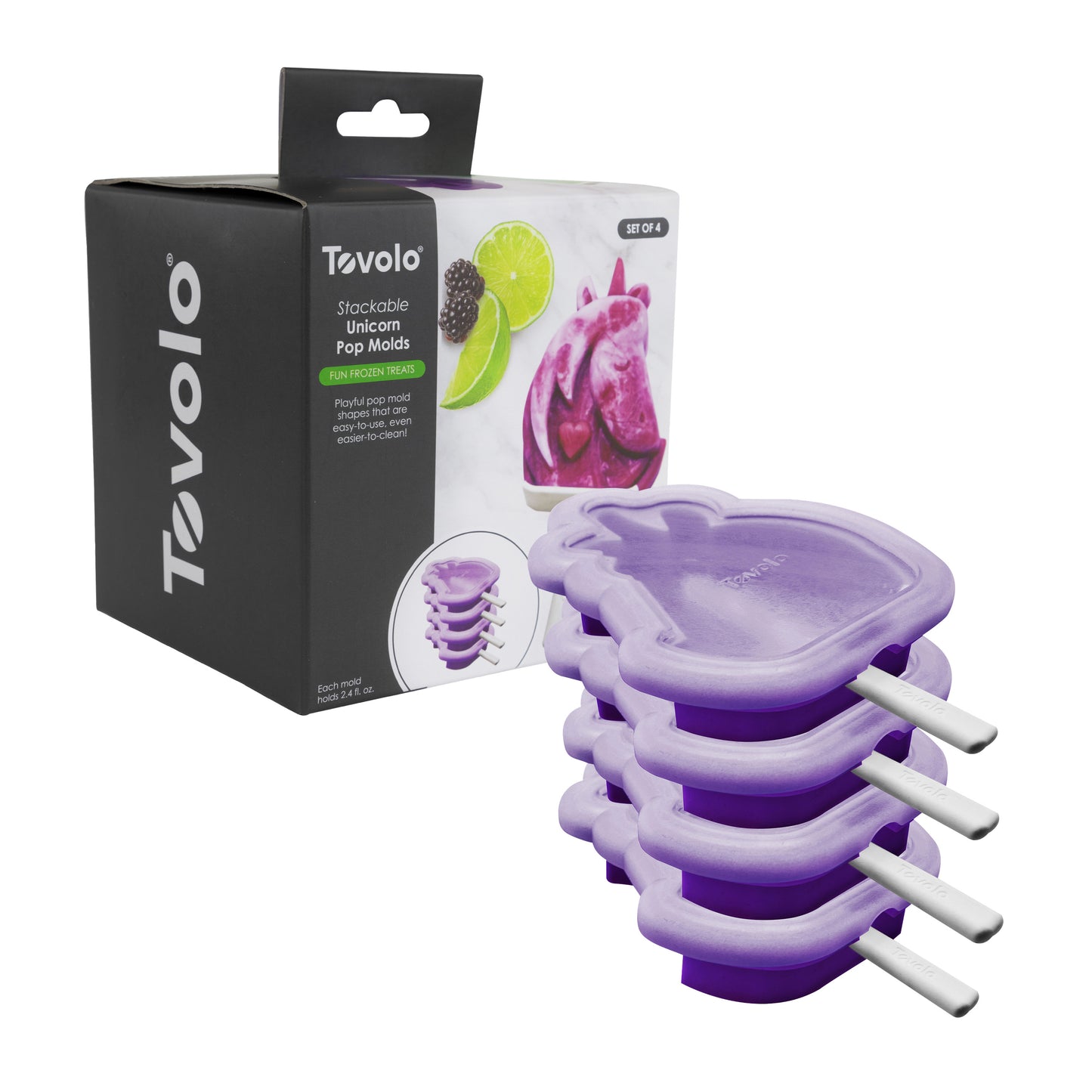 Tovolo Set of 4 Stackable Pop Moulds
