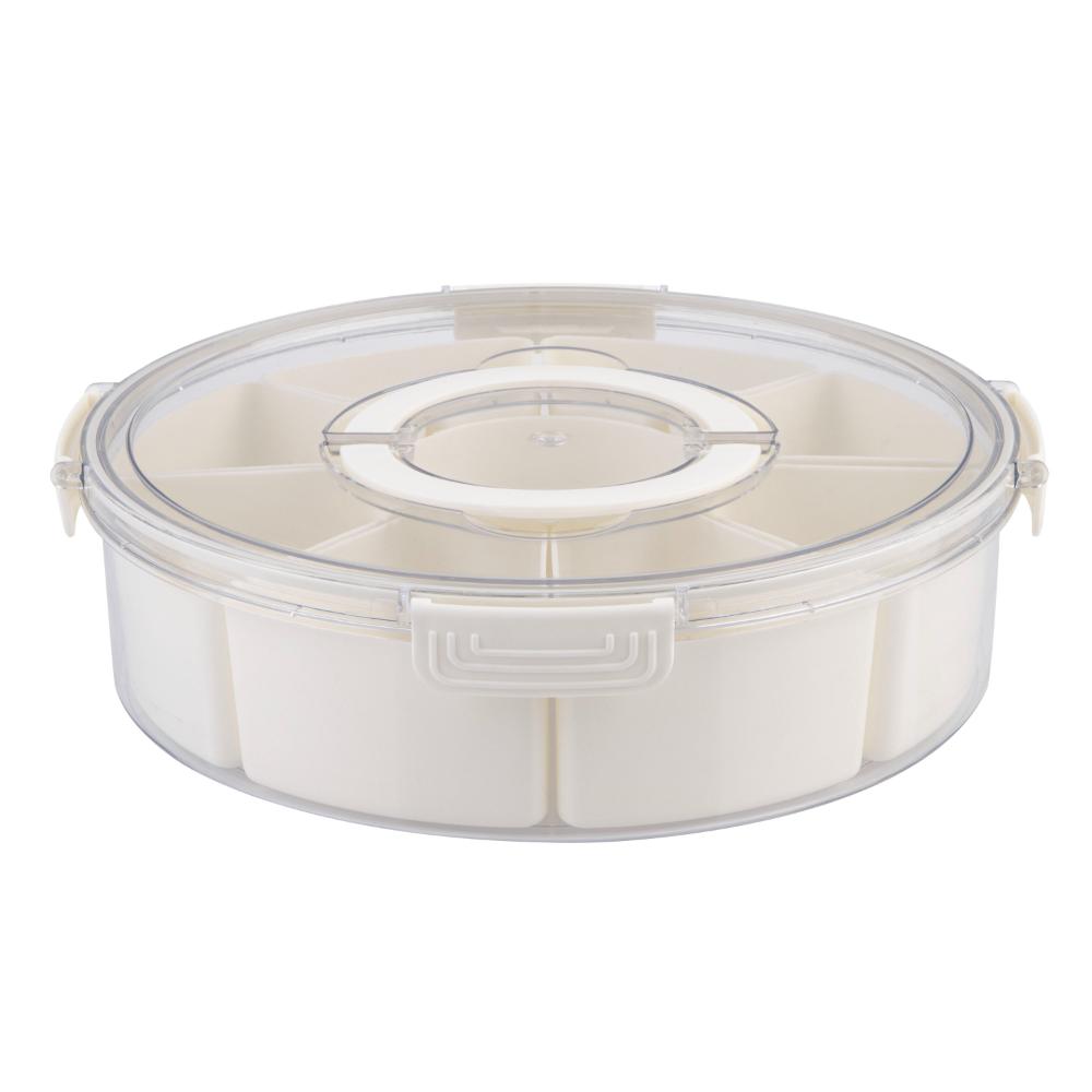 Alfresco Lane Round 9 Compartment Grazing Box with Carry Handles
