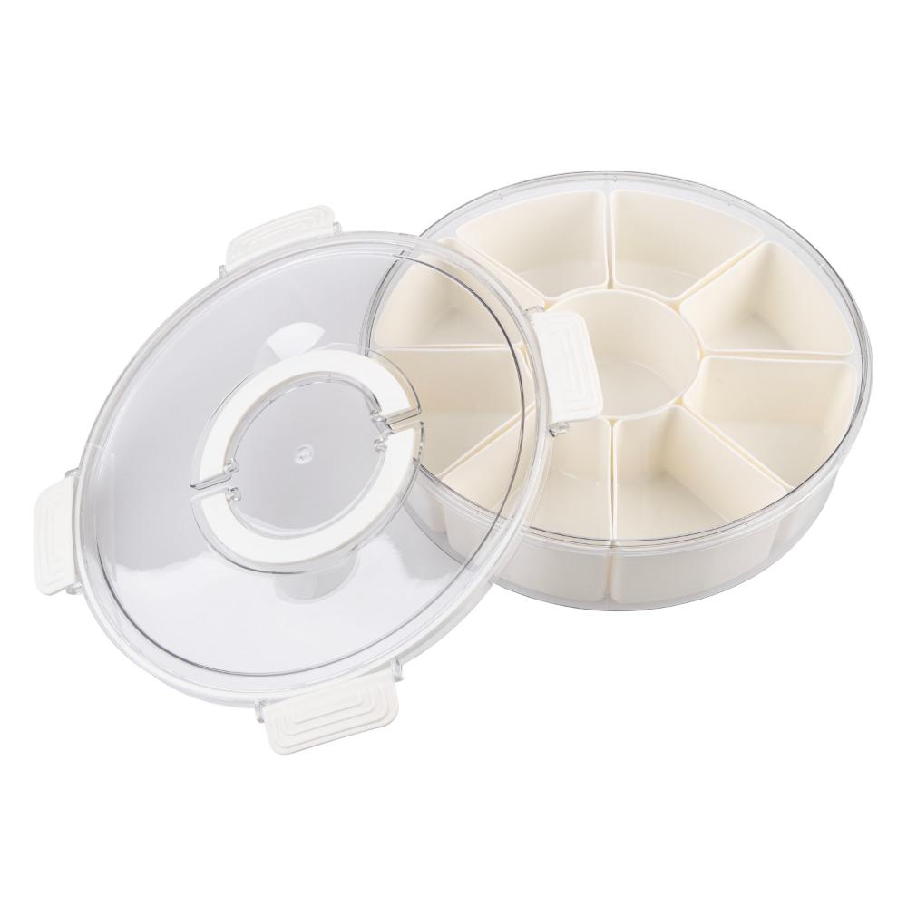 Alfresco Lane Round 9 Compartment Grazing Box with Carry Handles