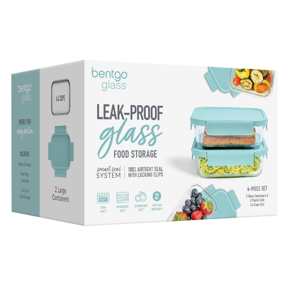 Bentgo 4 Piece Rectangle Glass Food Storage Set