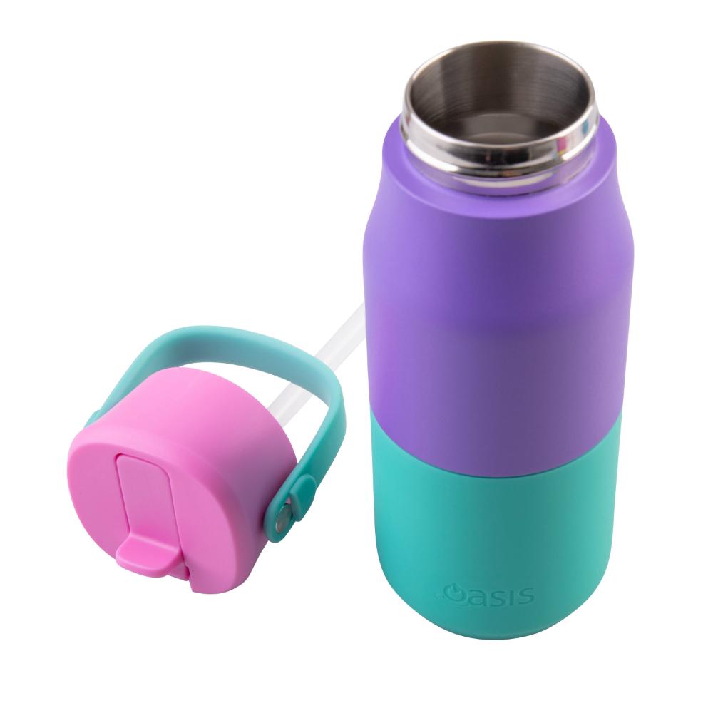 Oasis Stainless Steel Double Wall Insulated Junior Drink Bottle with Sipper 400ml