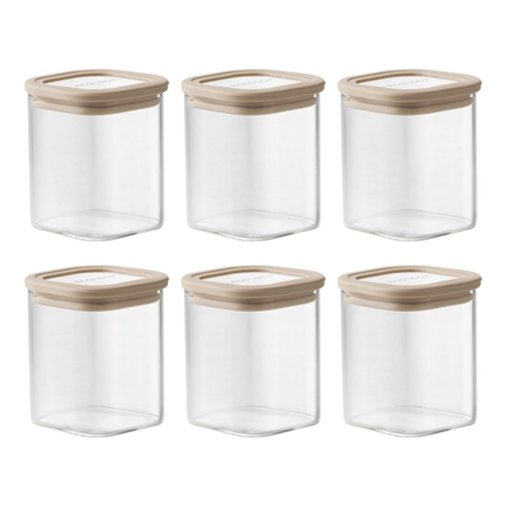 Ecology Store Set of 6 Square Spice Jars