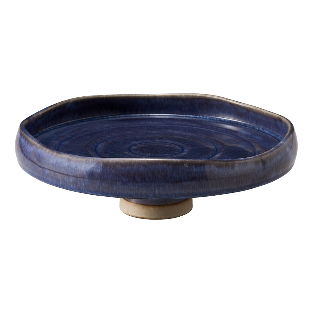 Ecology Rhodes Footed Plate 29x10cm Midnight