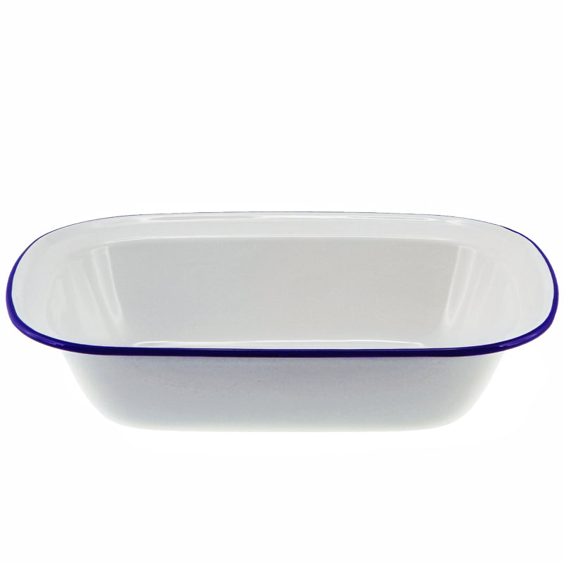Falcon Oblong Pie Dish 32cm White & Blue