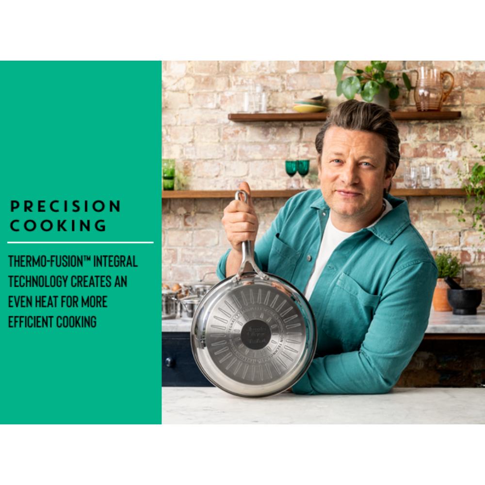 Jamie Oliver by Tefal Cook Smart Induction Stainless Steel Uncoated Frypan 24cm